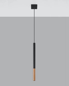 LAMPA wisząca SL.0888 metalowa OPRAWA okrągły ZWIS tuba czarna miedź