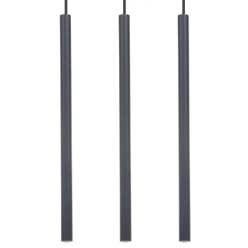 Zwisająca podłużna lampa Sopel 3 41454 metalowe tubki grafitowy