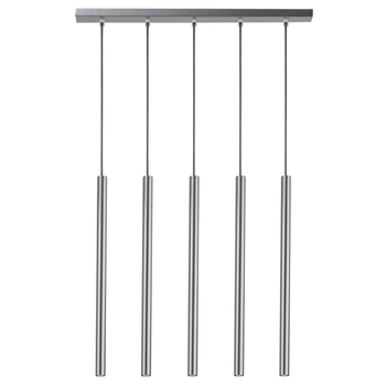 Lampa wisząca jadalniana Sopel 33618 Sigma tuby metalowa srebrna