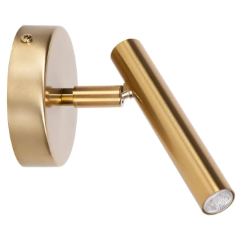 Regulowany kinkiet do czytania Sopel 41511 do sypialni złoty szczotkowany