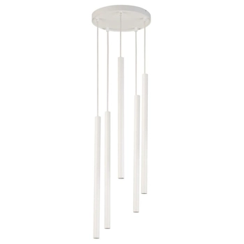 Cylindriczna okrągła lampa wisząca Sopel 33626 Sigma metalowa biała