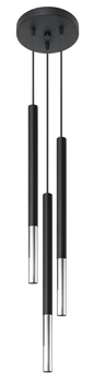 Kaskada LAMPA wisząca SL.0887 okrągła OPRAWA tuby ZWIS metalowy czarny chrom