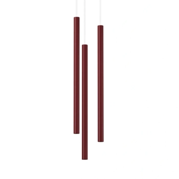 Wisząca burgundowa lampa SOPEL 3xG9 tuby do gabinetu 41831