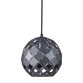 Wisząca lampa nowoczesna Paulela ażurowa kula czarna