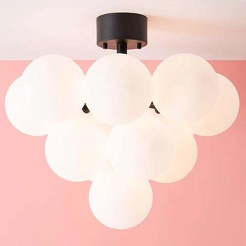Sufitowa LAMPA modernistyczna MERLOT 107913 Markslojd plafon OPRAWA szklane kule balls czarne białe