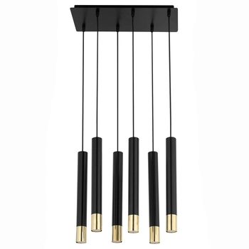 Żyrandol lampa salonowa Sopel Grand 33397 nad stolik czarna złota