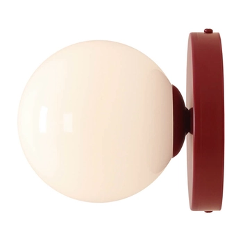 Szklana lampa ścienna BALL 1126C15_S Aldex okrągła biała czerwona