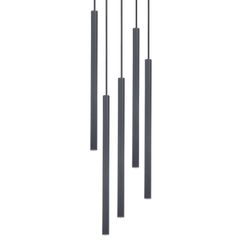 Zwisająca lampa nad stół Sopel 5 41462 tubki sople grafitowy