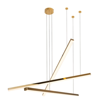Kaskada LAMPA wisząca TRIO P0426D Maxlight nowoczesny zwis LED 36W 3000K listwy złote