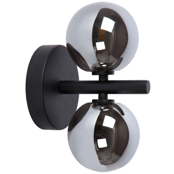 Kinkiet LAMPA ścienna TYCHO 45274/02/30 Lucide loftowa OPRAWA szklane kule przydymione szare czarne