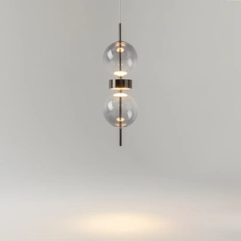 Kulista lampa wisząca Double Moon MOD478PL-L8B3K czarna LED 8W 3000K nad stół