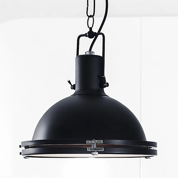 Industrialna LAMPA wisząca NAUTILIUS M 10268106 Kaspa okrągła OPRAWA na łańcuchu ZWIS metalowy czarny