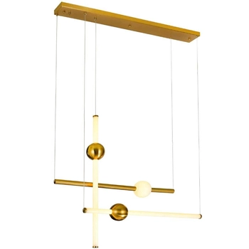 LAMPA wisząca HALLING PND-16357-CA-3 Italux loftowa OPRAWA zwis LED 3000K tuby miedziane białe