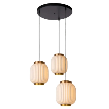 Potrójna lampa wisząca Gosse 13435/03/31 Lucide kremowa czarna