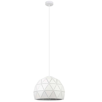LAMPA wisząca HARLEY MDM-3471-1 W Italux metalowa OPRAWA zwis geometryczny kopuła biała