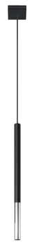 LAMPA wisząca SL.0885 okrągła OPRAWA metalowy ZWIS tuba czarna chrom