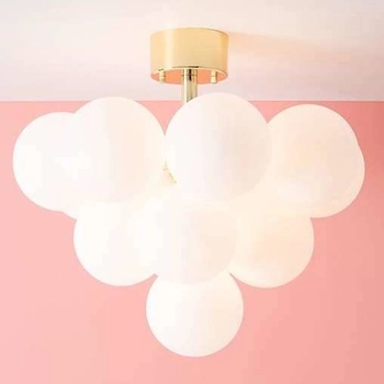 Modernistyczna LAMPA sufitowa MERLOT 107912 Markslojd szklana OPRAWA plafon kule balls mosiądz białe