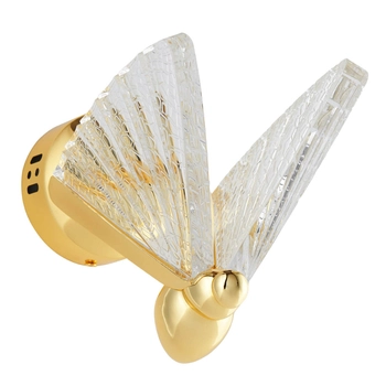 Szklana lampa ścienna Bee ST-W0612-1B LED 7W 3000K metal szkło motyl złota