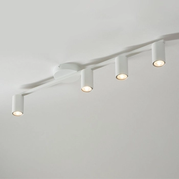 Natynkowa lampa sufitowa Sky metalowe tuby do pokoju białe