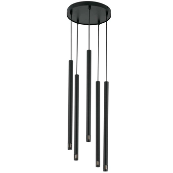 Modernistyczna LAMPA wisząca SOPEL LASER 33228 Sigma metalowa OPRAWA kaskada ZWIS tuby sople czarne