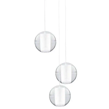 Wisząca lampa balls nad stół Starlight ST-9228-3 Step kryształowa chrom