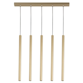 Wielopunktowa lampa wisząca Sopel 33617 Sigma cylindriczna złota