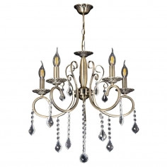 Żyrandol maria teresa VEN W-N 1637/5 PN świecznikowy patyna przezroczysty