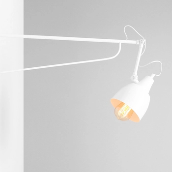 Biały kinkiet Soho 1002C_D Aldex reflektor na wysięgniku do gabinetu