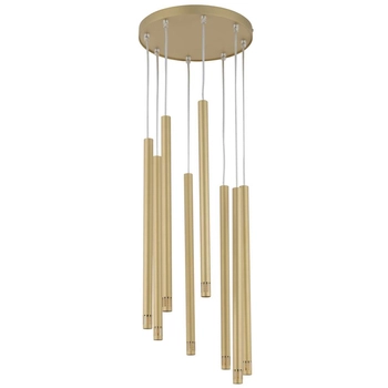 Wisząca LAMPA modernistyczna SOPEL LASER 33233 Sigma metalowa OPRAWA kaskada ZWIS tuby sople złote