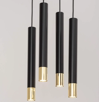 Jadalniana lampa wisząca Sopel Grand 33396 nad stół czarna złota