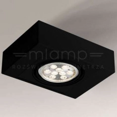 Spot LAMPA sufitowa KOGA H 1225 Shilo metalowa OPRAWA regulowana czarna