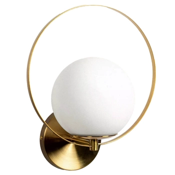 Kulisty kinkiet ścienny Milano ABR-KF-E27 Abruzzo metal szkło biały złoty