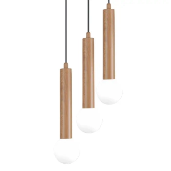 Podłużna lampa wisząca Filano PND-33574-3-WD tuby metalowe brązowe