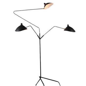 Stojąca lampa 3-punktowa Crane ST-F8703 Step do salonu czarna