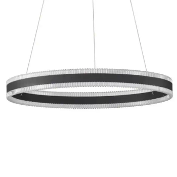 Wisząca lampa pierścieniowa do salonu DONTERIO LE45400 LED 46W 3000K czarna