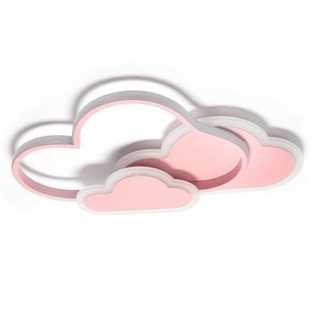 Dziecięcy plafon 415 Domeno LED 58W 2700K-6500K chmurki cloud różowy