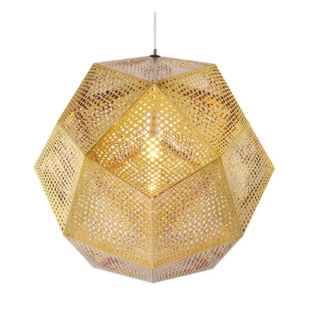 Lampa wisząca geometryczna FUTURI STAR ST-5001-S złota stalowa E27 klosz do sypialni