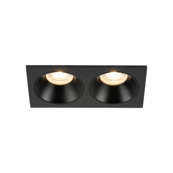 Podwójny downlight sufitowy Prisma 10579 prostokąt czarny