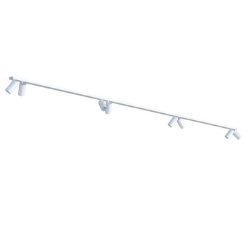 Regulowana lampa sufitowa Mono metalowe tuby do salonu białe