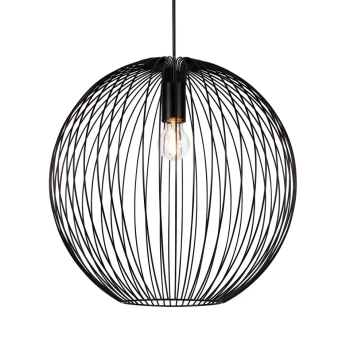 Wisząca lampa druciana BERONI 2213323003 nad stół czarny OUTLET