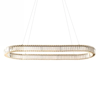 Lampa wisząca glamour 2-punktowy nad stół SPARK LED 71W 3000-6000K AZ6711 złoty aluminium
