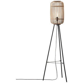 Podłogowa lampa do salonu Woodrow 93776/20 bambus beżowy czarny
