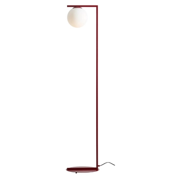 Kulista lampa podłogowa Zac 1038A15_1 Aldex metalowa biała czerwona