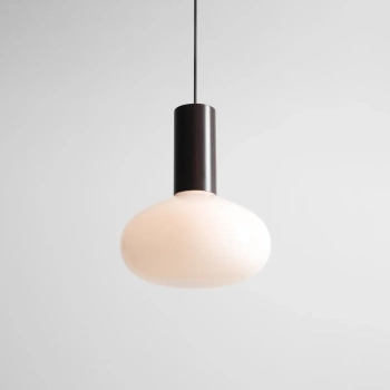 Kulista lampa wisząca do jadalni Flo Mokka M 7000G28_M brązowa