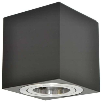 Plafon LAMPA sufitowa SLP6317 MDECO metalowa OPRAWA prostokątny downlight regulowany czarny
