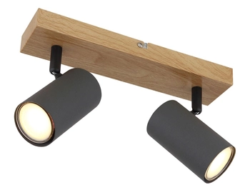 Regulowana lampa nasufitowa Robby 57911-2G grafitowa drewno