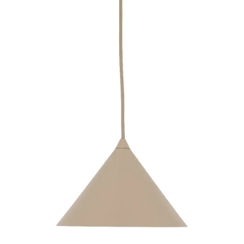 Modernistyczna wisząca lampa CONO S 10619 stożek metalowy beżowy