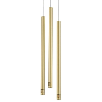 Modernistyczna LAMPA wisząca SOPEL LASER 33256 Sigma metalowa OPRAWA sople ZWIS tuby złote