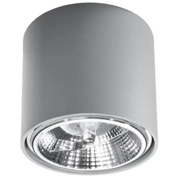 Sufitowa LAMPA downlight SL.0696 natynkowa OPRAWA tuba metalowa szara