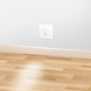 Lampa schodowa podtynkowa Lesel  001 L 100101102 Elkim LED 1W 3000K biała